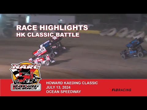 RACE HIGHLIGHTS:  NARC SPRINT CARS @ OCEAN SPEEDWAY - JULY 13, 2024 - dirt track racing video image