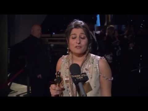 Sharmeen Obaid Chinoy in front of Thank You Cam 