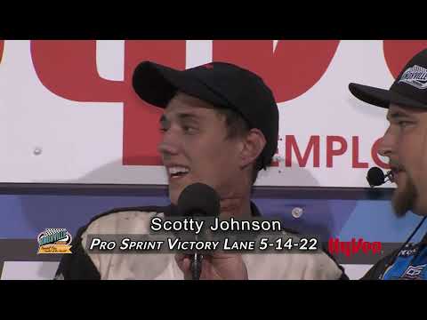 Knoxville Raceway Pace Pro Sprints Victory Lane / Scotty Johnson / May 14, 2022 - dirt track racing video image