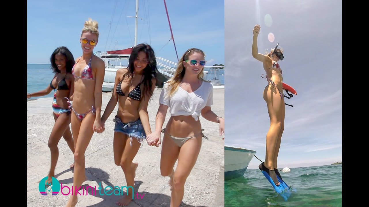 Bikini Models Snorkeling in Jamaica at the Paradise Challenge OPEN 2014