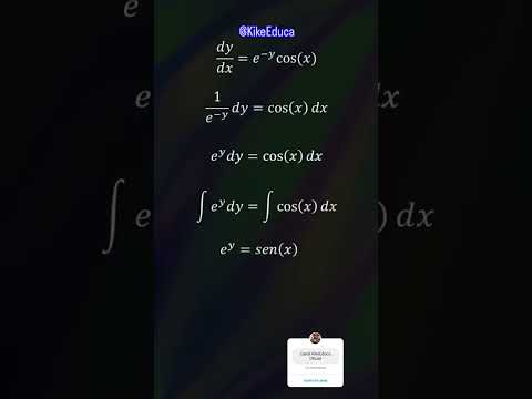 Resolviendo ecuación diferencial de variables separables #matematicas #ingenieria #motivacion