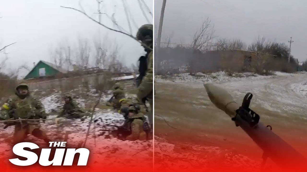 Ukrainian soldier fires rocker launcher at Russian forces near Bakhmut