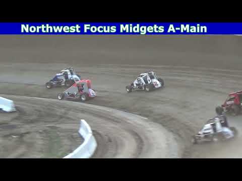 Skagit Speedway, Super Dirt Cup 2023 - Night 3, Northwest Focus Midgets A-Main - dirt track racing video image