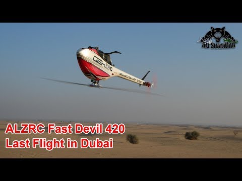 ALZRC Fast Devil 420 Electric RC 3D Helicopter Last Flight in Dubai - UCsFctXdFnbeoKpLefdEloEQ