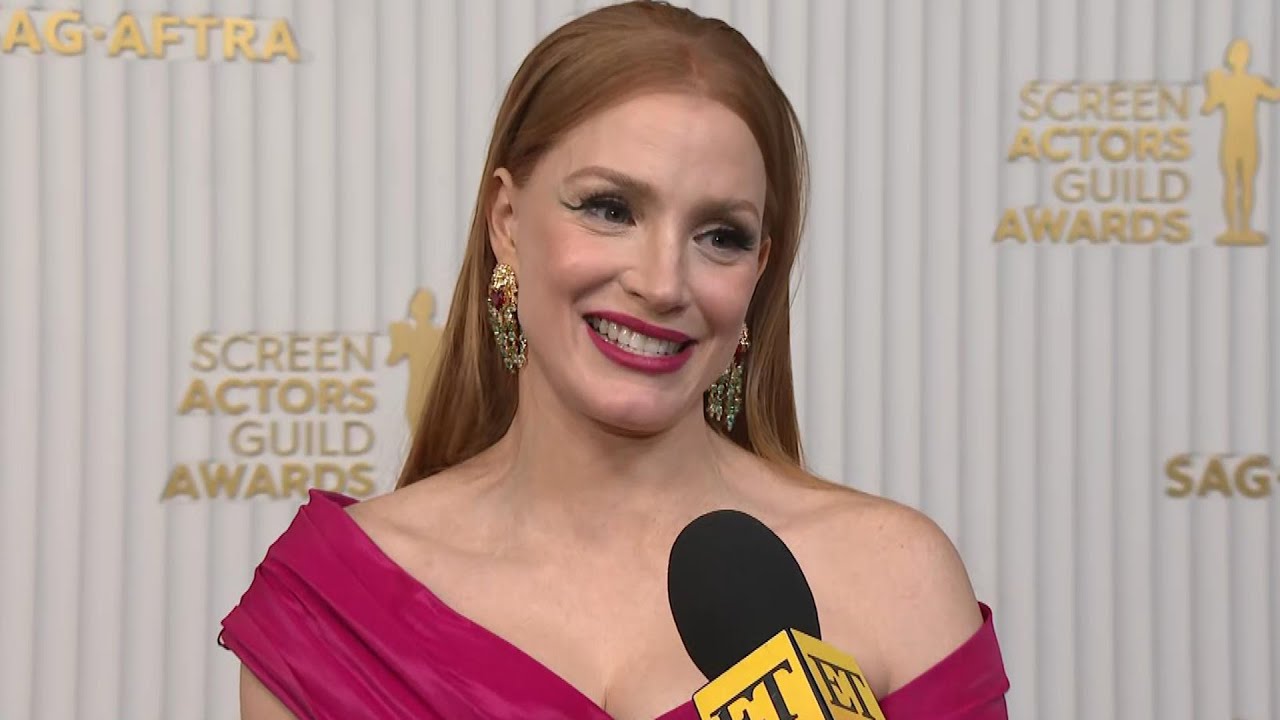 Jessica Chastain Reacts to SAG Awards Win and Tripping On Stage (Exclusive)