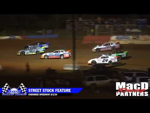 Street Stock Feature - Cherokee Speedway 8/2/24 - dirt track racing video image