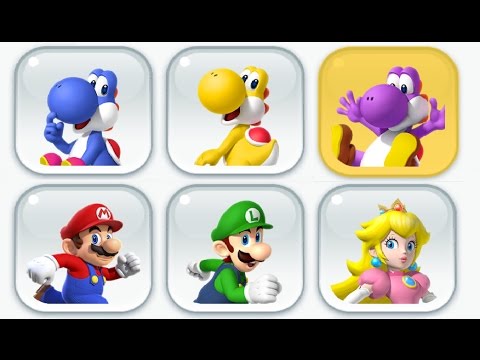 Super Mario Run - New Characters - Toad Rally (Blue, Yellow and Purple Yoshi) - UCg_j7kndWLFZEg4yCqUWPCA