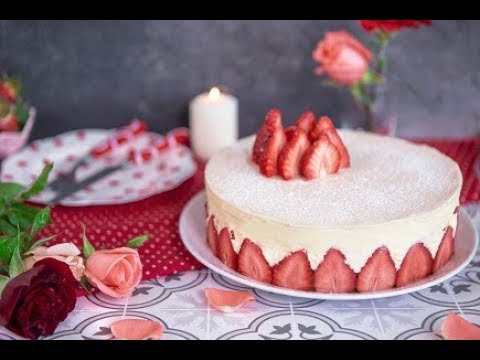 [EN] Fraisier Cake / كيكة الفراولة - CookingWithAlia - Episode 705 - UCB8yzUOYzM30kGjwc97_Fvw