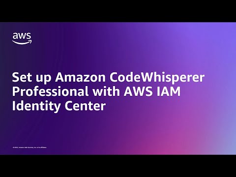 Set up Amazon CodeWhisperer Professional with IAM Identity | Amazon Web Services