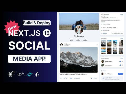 Full-Stack Social Media App Tutorial with React 19 & Next.js 15 & MySql | React Next.js Full Course