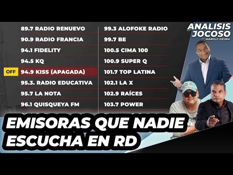 ANALISIS JOCOSO - EMISORAS QUE NADIE ESCUCHA EN RD