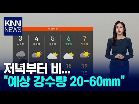 저녁부터 내리는 비 내일까지 이어져 / KNN