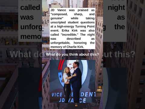 JD Vance Praised for Unscripted Q&A at Unforgettable Turning Point Event