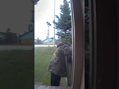 Claire was home alone when a trespasser tried to enter her yard.
