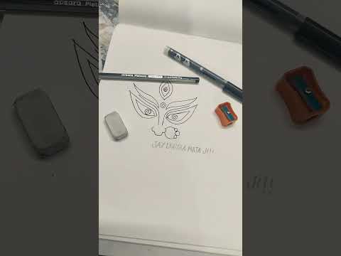 durga mata eye drawing 😍😊 #craftermm #durgamata