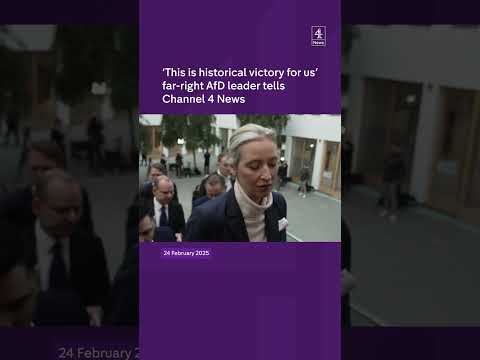 ‘This is a historical victory for us’far-right AfD leader tells Channel 4 News