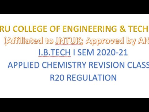 APPLIED CHEMISTRY REVISION CLASSES FOR AI&DS-05