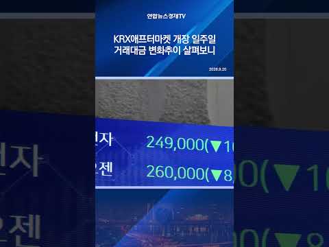 KRX애프터마켓 개장 일주일…<strong>거래대금</strong> 변화추이 살펴보니