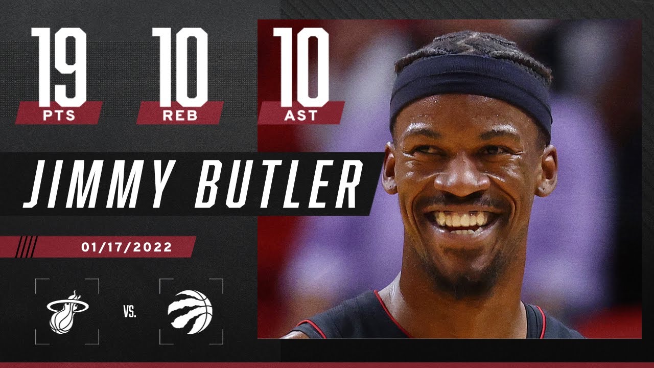 Jimmy Butler notches his second TRIPLE-DOUBLE of the season against Raptors 🔥