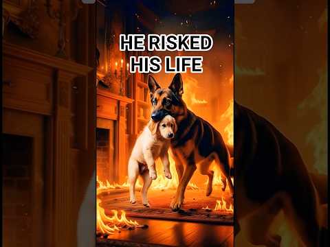 Hero German Shepherd Runs Into Fire to Save a Crying Puppy 🔥🐶 | Most Emotional AI Rescue Story Ever