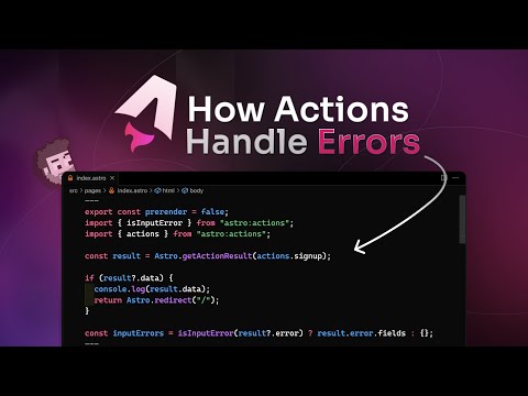 2 errors to handle with Astro Actions