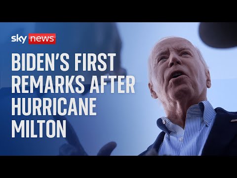 Watch live as US President Joe Biden delivers remarks on Hurricane Milton