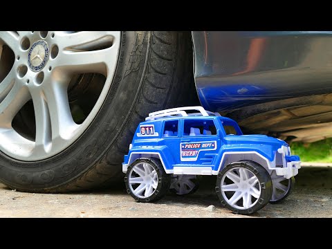 Mini Cars toys vs Real Car Experiment
