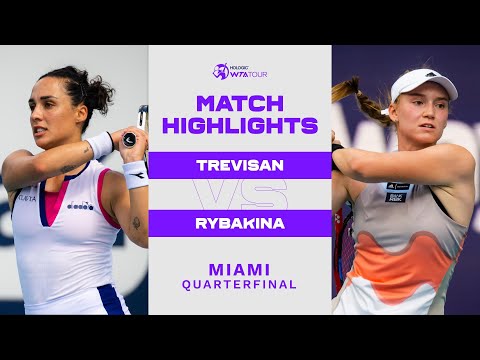 Martina Trevisan vs. Elena Rybakina | 2023 Miami Quarterfinal | WTA Match Highlights