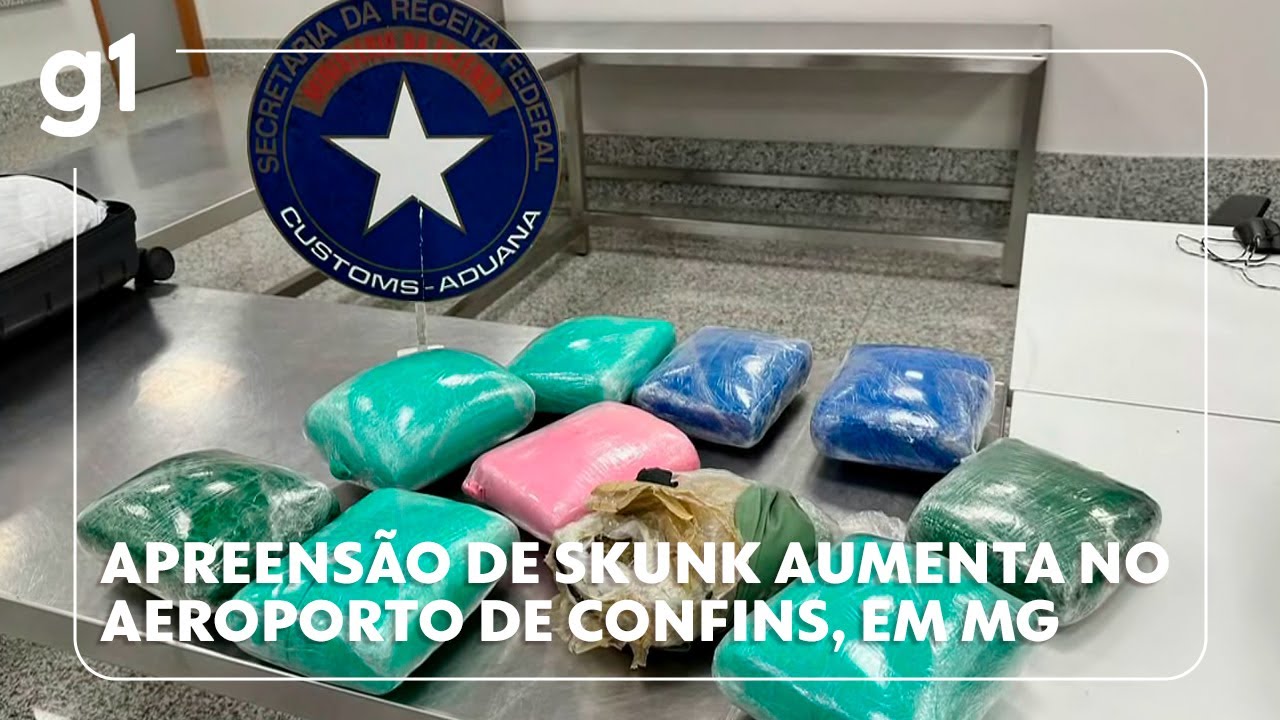 Aumento de apreensões de Skunk no Aeroporto de Confins chama a atenção das autoridades #g1
