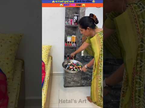 मां ने चुराई भाभी की नेल पॉलिश 😭~wood warking art hand craft/#awezchaitrend#jaidmeel#sehar