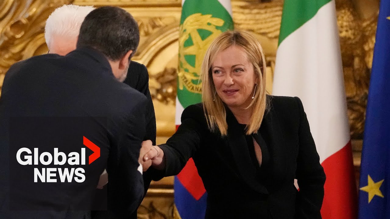 Italy’s Giorgia Meloni sworn in country’s 1st female prime minister