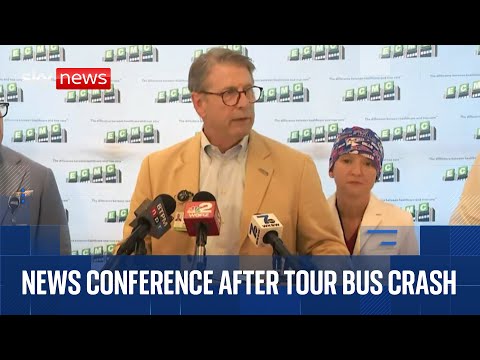 BREAKING NEWS | Emergency crews hold news briefing after mass casualty bus crash