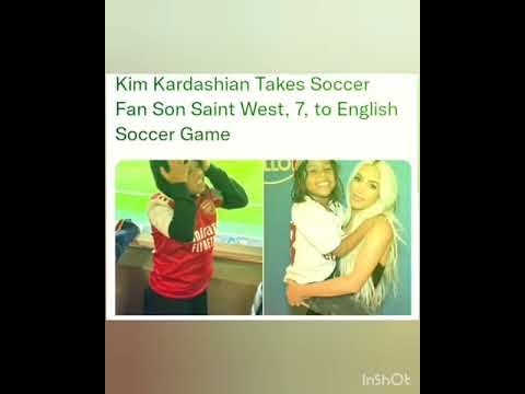 Kim Kardashian Takes Soccer Fan Son Saint West, 7, to English Soccer Game