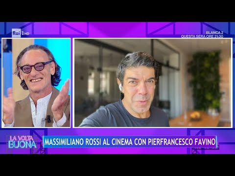 Massimiliano Rossi al cinema con Pierfrancesco Favino - La Volta Buona 02/11/2023