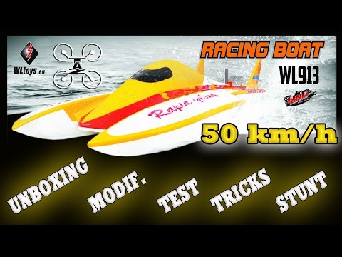 WLtoys - WL913 Racing Boat - Unbox Review Tests - QUELLE BOMBE ! - UCPhX12xQUY1dp3d8tiGGinA