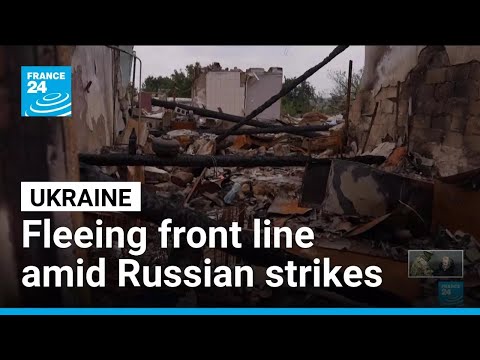 Ukrainians flee front line amid Russian drone strikes • FRANCE 24 English
