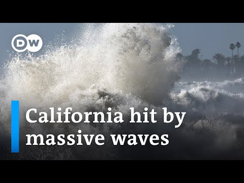 Huge swell batters California coast | DW News