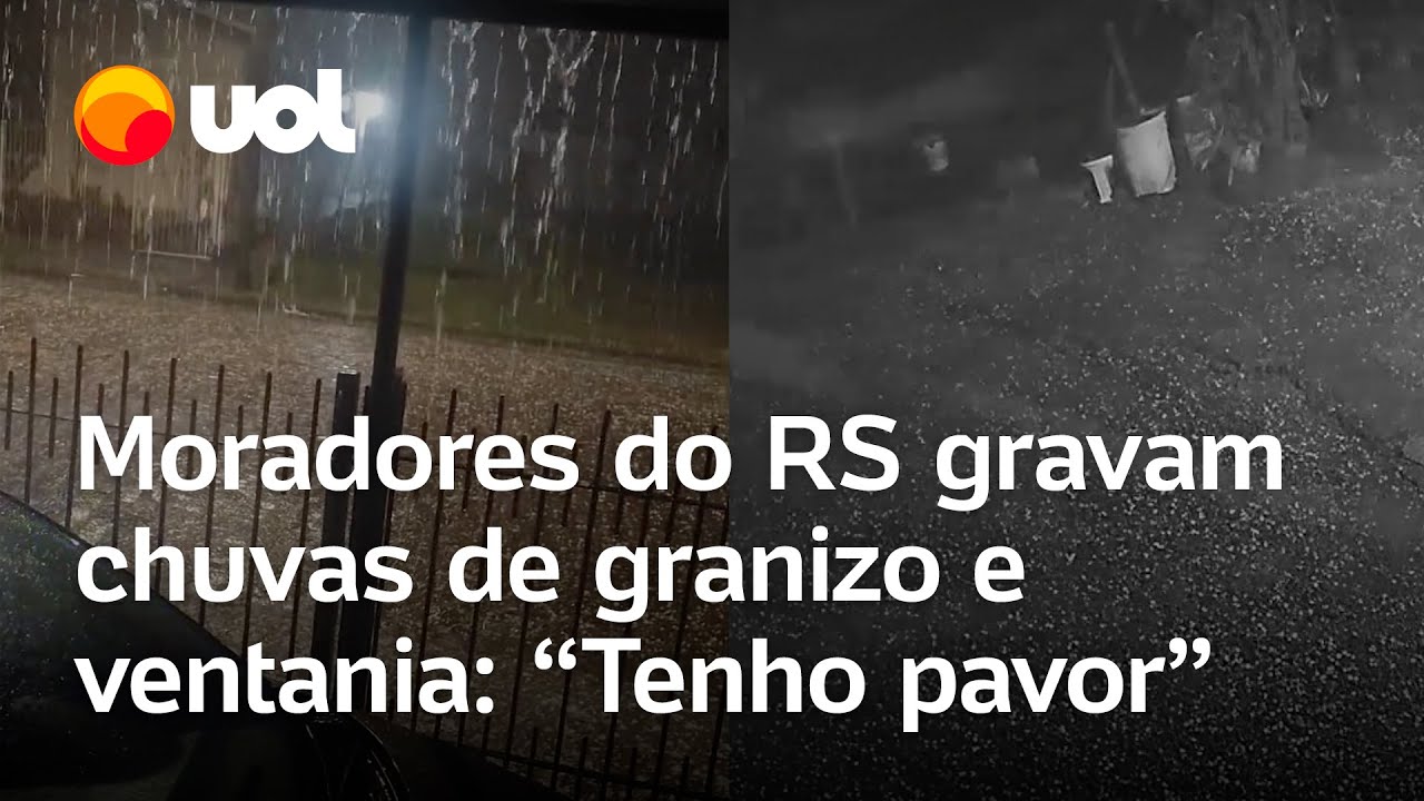 Chuva de granizo no Rio Grande do Sul: Moradores gravam temporal com pedras de gelo; veja vídeos