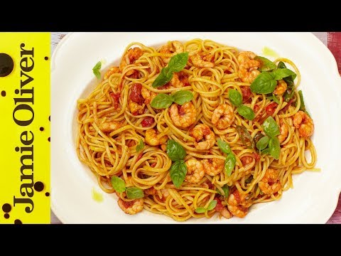 Sicilian Prawn Linguine | Jamie’s 15 Minute Meals (2012)