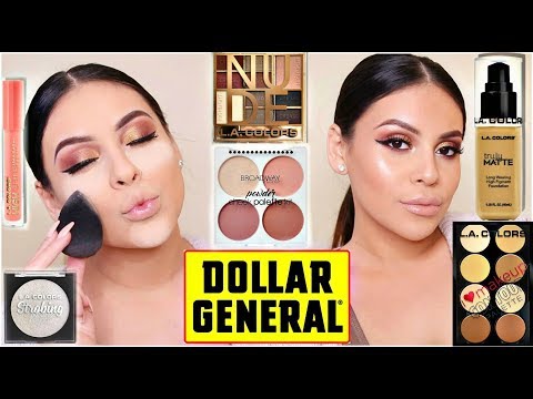 FULL FACE OF DOLLAR STORE MAKEUP: DOLLAR GENERL MAKEUP HIDDEN GEMS! | JuicyJas - UCqTR5f7YkGro3cPv23SqcqQ