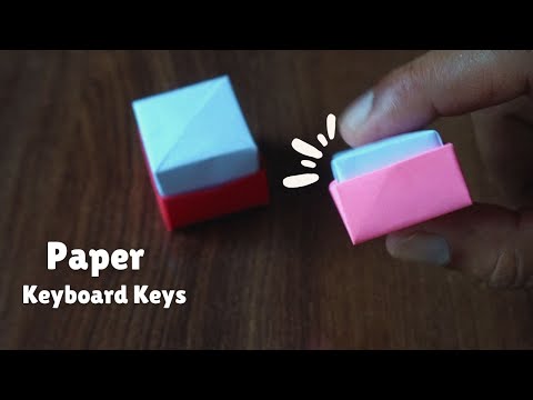 How To Make  Paper Keyboard ⌨️  Keys! Easy Origami DIY Paper Craft Without Glue