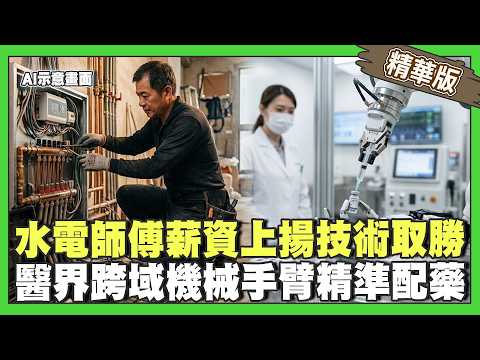 水電師傅薪資上揚 技術取勝！醫界跨域 機械手臂精準配藥！【精華版】
