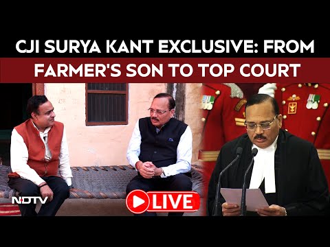 CJI Surya Kant Interview LIVE | CJI Justice Surya Kant Speaks To NDTV On His Journey