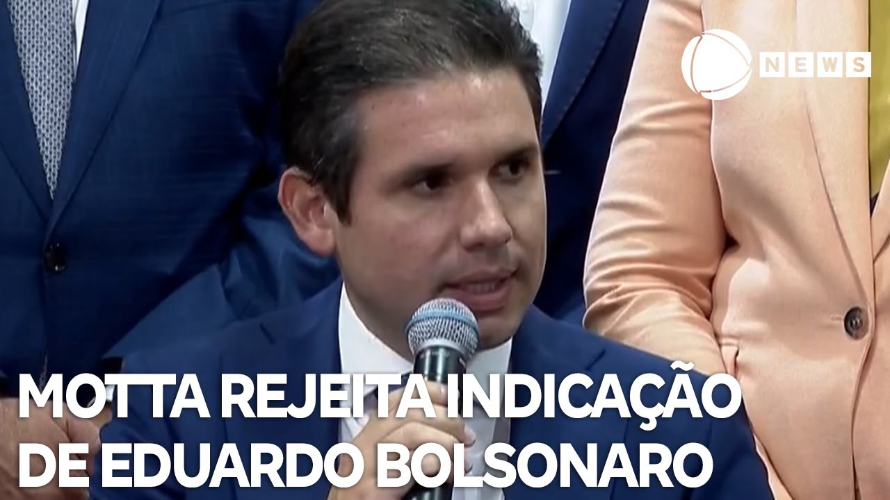 Hugo Motta rejeita indicação de Eduardo Bolsonaro como líder da minoria