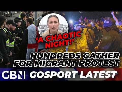 Gosport migrants LATEST | Protesters CLASH with police over small boat chaos