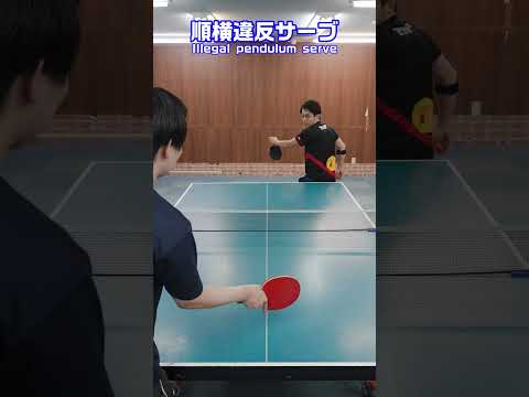 違反サーブの回転の違い