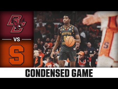 Boston College Vs. Syracuse Condensed Game | 2023-24 ACC Men’s ...