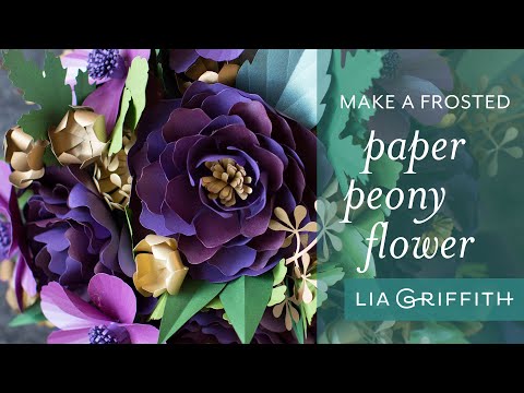 How To Make A Simple Paper Peony Flower - Fall Flower Bouquet Series