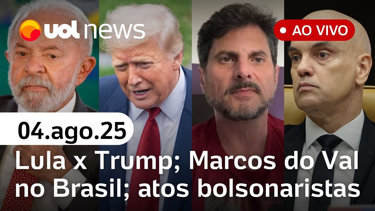 Marcos do Val de tornozeleira Lula fala em limite para briga com Trump atos bolsonaristas e mais