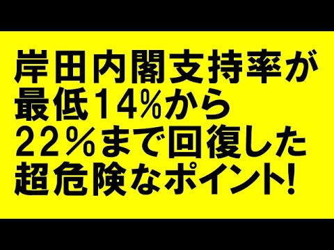 岸田首相のココが危ない！内閣支持率は、なぜ回復したのか！？